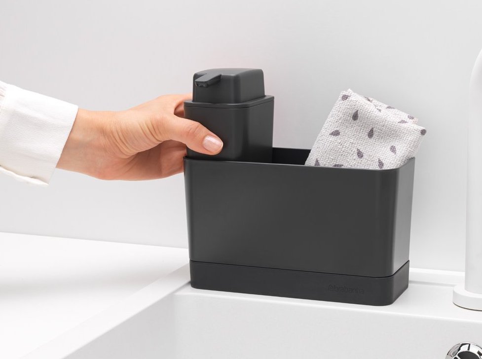 Spül-Organizer mit Seifenspender, grau, Brabantia