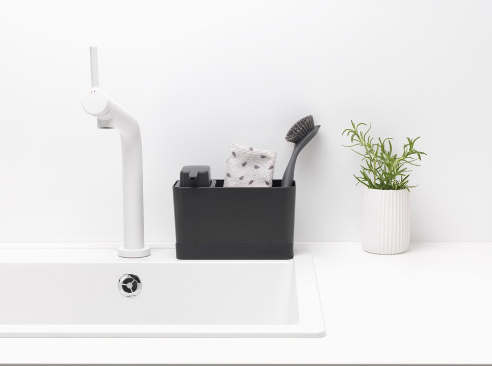 Spül-Organizer mit Seifenspender, grau, Brabantia