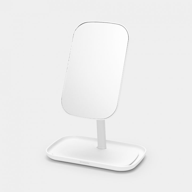 Kosmetikspiegel 28,3 cm, mit Aufbewahrung, weiß, Brabantia