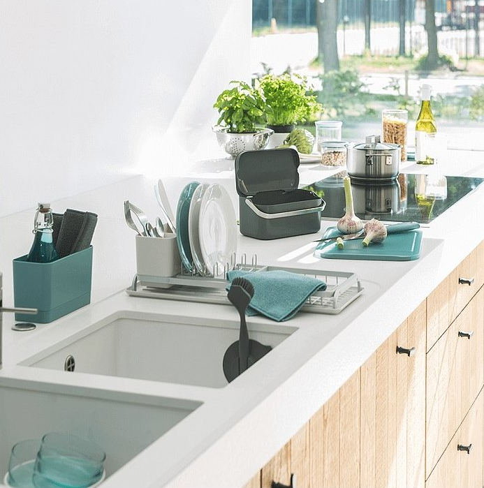 Spülbürste, mit Saugnapf, grau, Brabantia