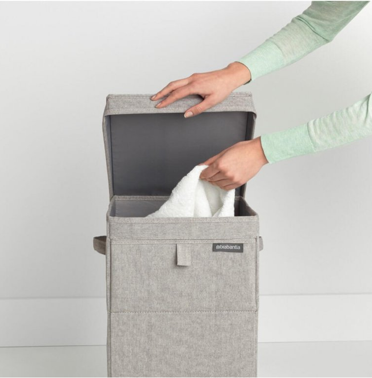 Wäschebox 35 l, stapelbar, hellgrau, Brabantia