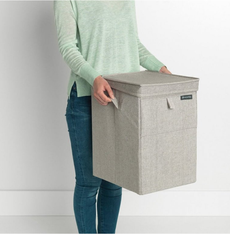 Wäschebox 35 l, stapelbar, hellgrau, Brabantia