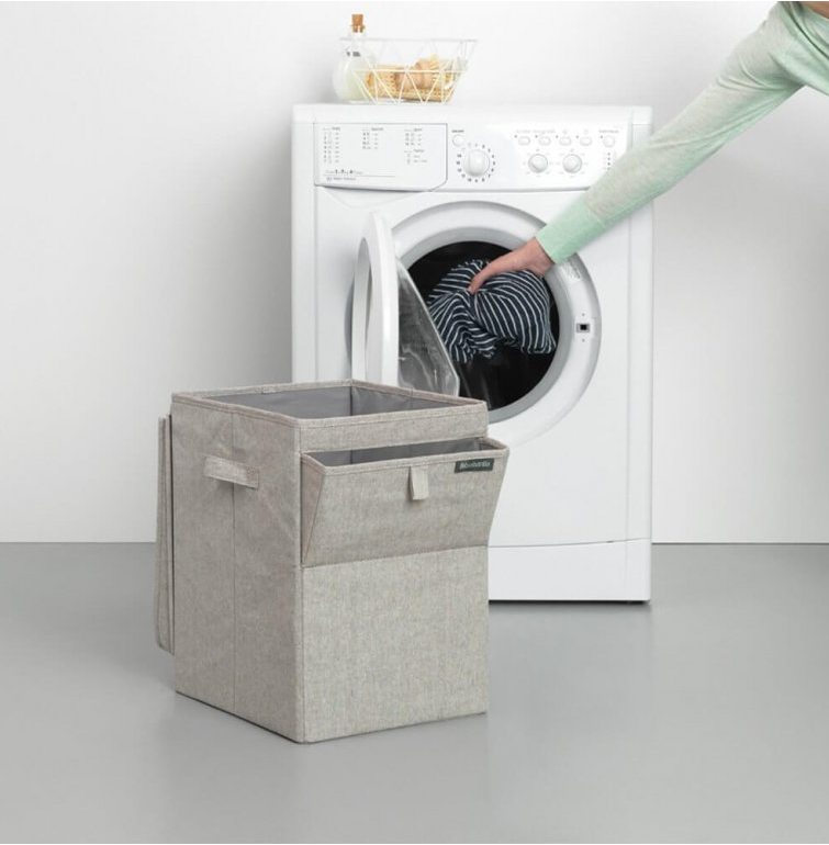 Wäschebox 35 l, stapelbar, hellgrau, Brabantia