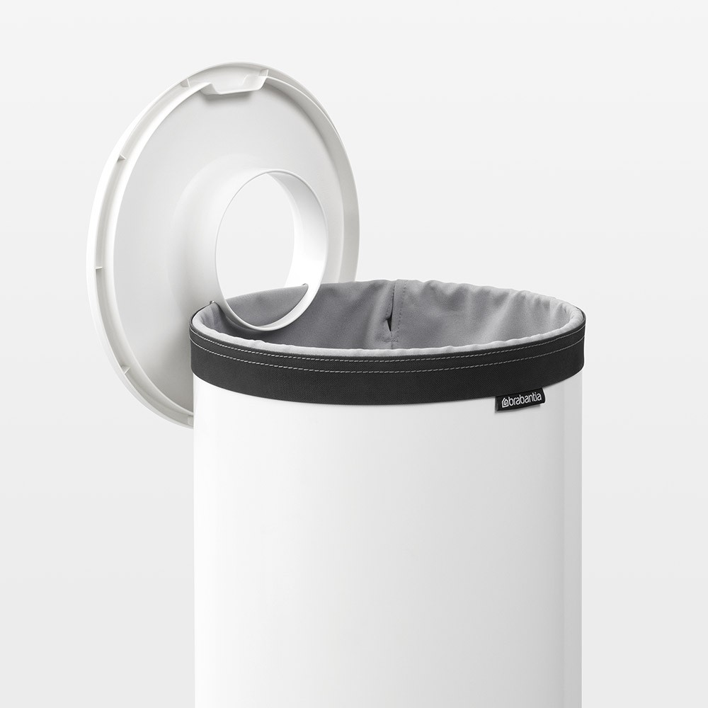 Wäschekorb 35 l, mit Kunststoffdeckel, weiß, Brabantia