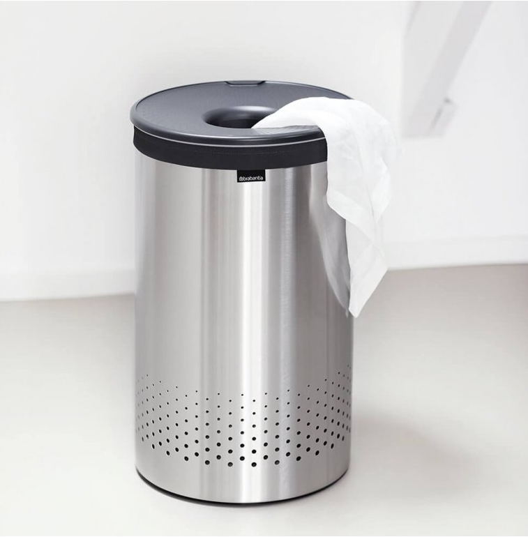 Wäschekorb 60 l, Stahl matt, Brabantia