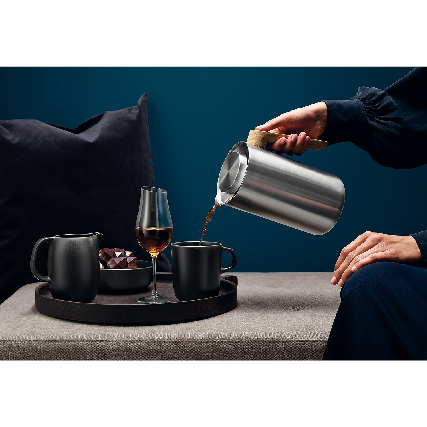Tetasse NORDIC KITCHEN 400 ml, Schwarz, Steinzeug, Eva Solo