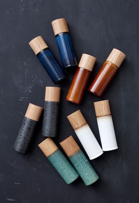 Salz- und Pfeffermühle Set, 16,7 cm, blau, Bitz