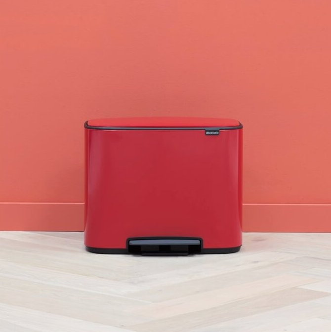 Treteimer BO 3 x 11 l, rot, Brabantia