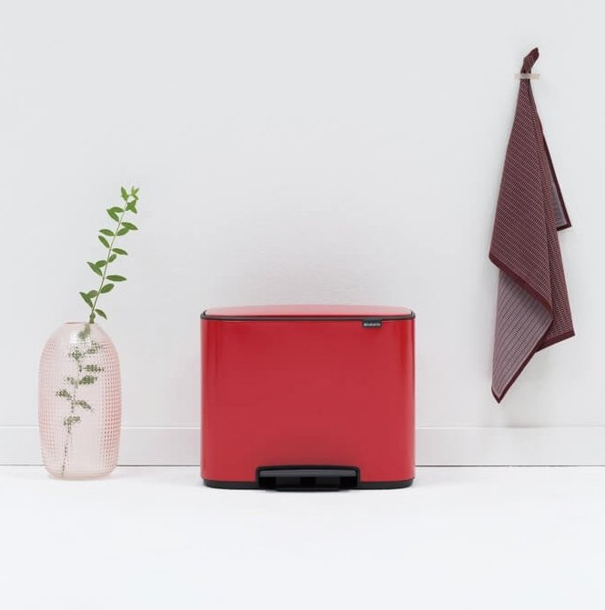 Treteimer BO 3 x 11 l, rot, Brabantia