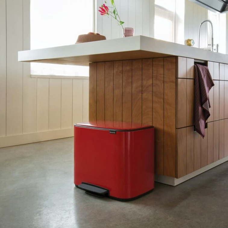 Treteimer BO 3 x 11 l, rot, Brabantia