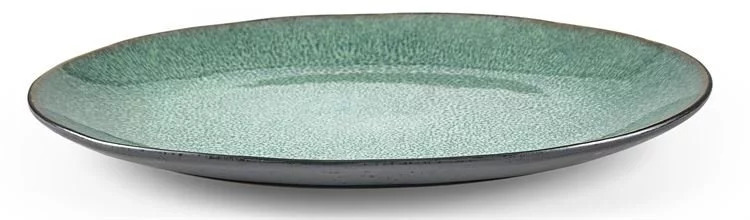 Servierteller 30 cm, schwarz/grün, Bitz