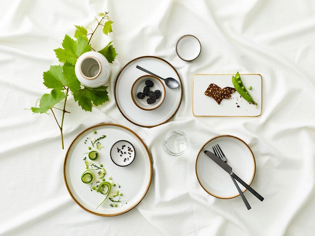 Dessertteller 21 cm, grau/creme, Bitz