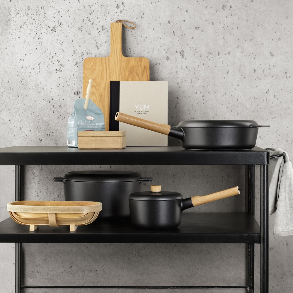 Antihaftpfanne NORDIC KITCHEN 28 cm, mit Holzgriff, Eva Solo