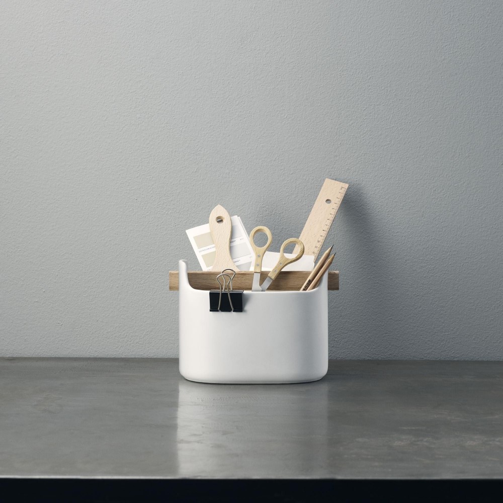 Aufbewahrungsbox TOOL BOX 15 cm, mit Holzgriff, weiß, Eva Solo