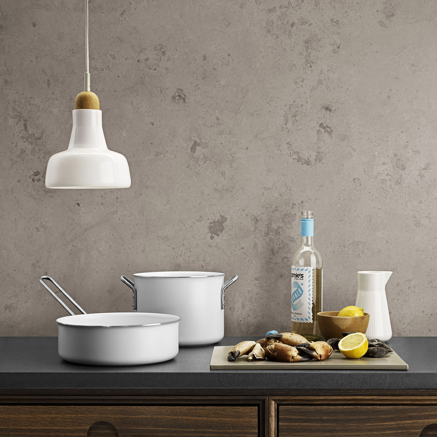 Sauteuse WHITE LINE 24 cm, antihaftbeschichtet, weiß, Eva Solo