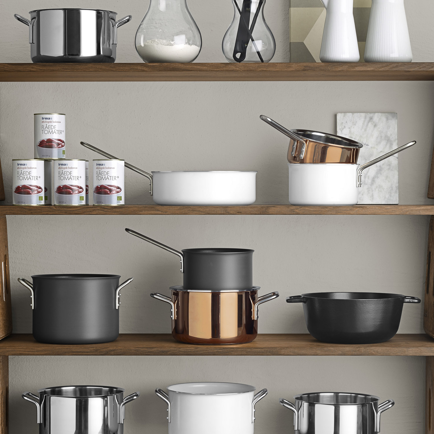 Sauteuse WHITE LINE 24 cm, antihaftbeschichtet, weiß, Eva Solo