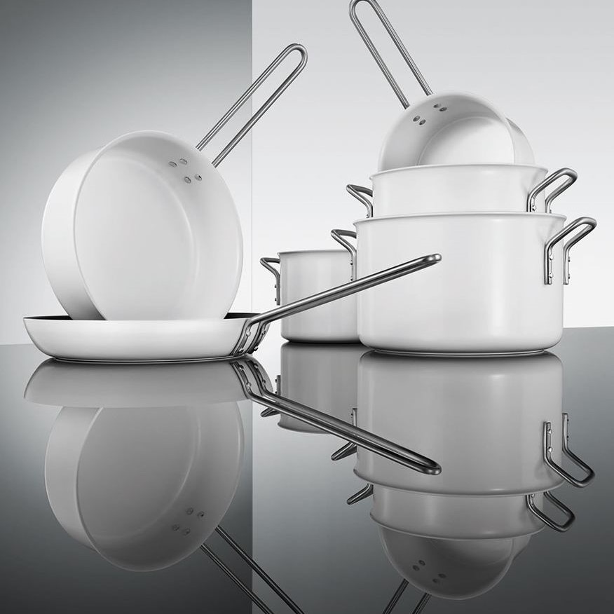 Sauteuse WHITE LINE 24 cm, antihaftbeschichtet, weiß, Eva Solo