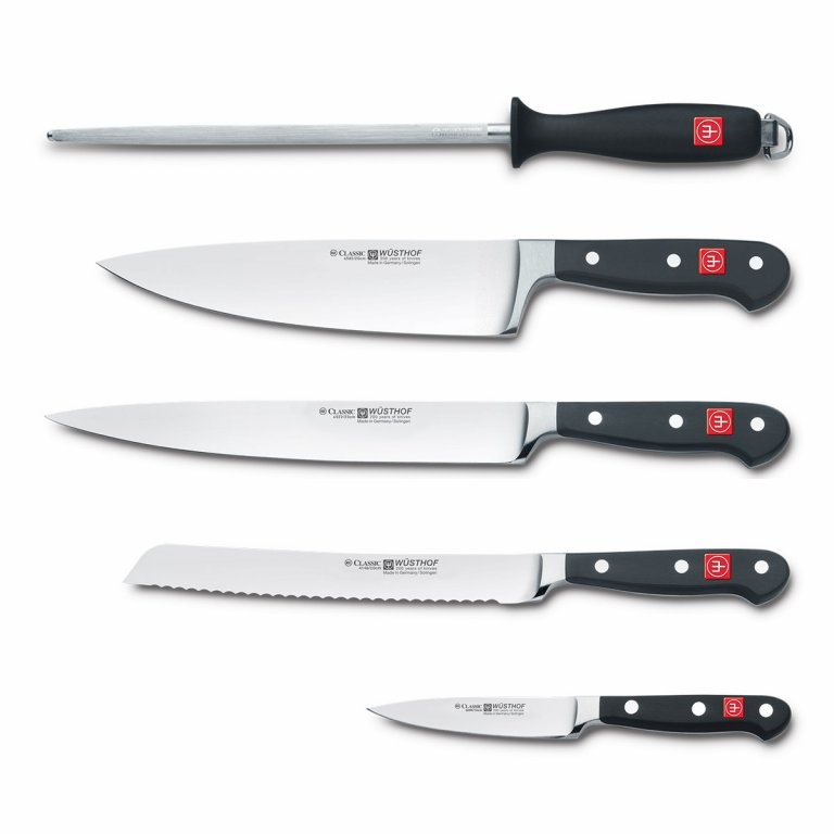 Messerset CLASSIC, 5-teilig, inkl Wetzstahl, Wüsthof