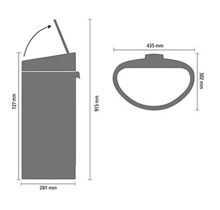 Touch Mülleimer TOUCH BIN NEW 40 l, Stahl, Brabantia