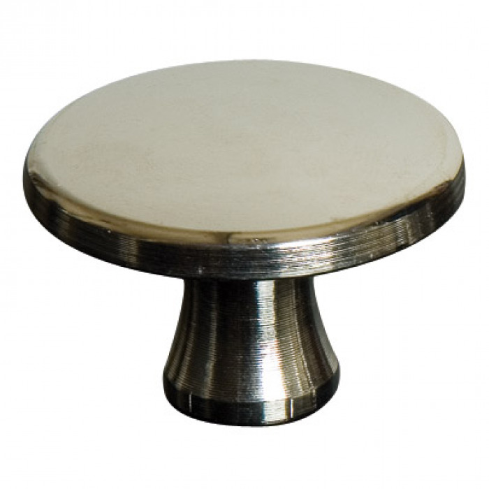 Deckelknauf, vernickelt, groß, Staub