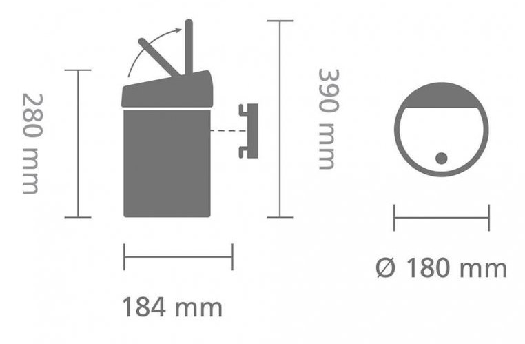 Touch Mülleimer TOUCH BIN 3 l, schwarz, Brabantia