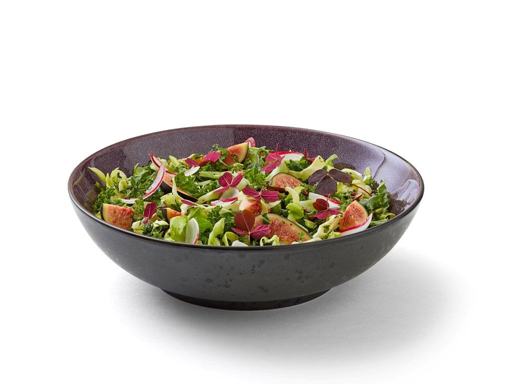 Salatschale 24 cm, schwarz/lila, Bitz