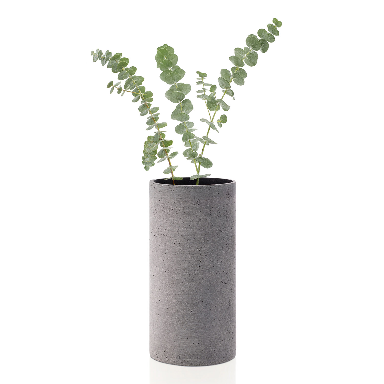 Vase COLUNA M, 24 cm, dunkelgrau, Polystone, Blomus