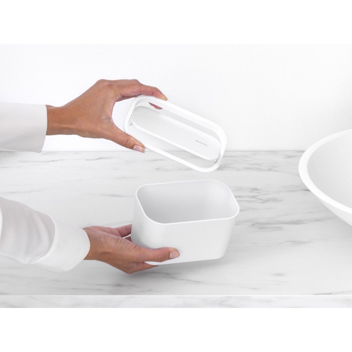 Badezimmer Mülleimer MINDSET, Mineral White, Brabantia