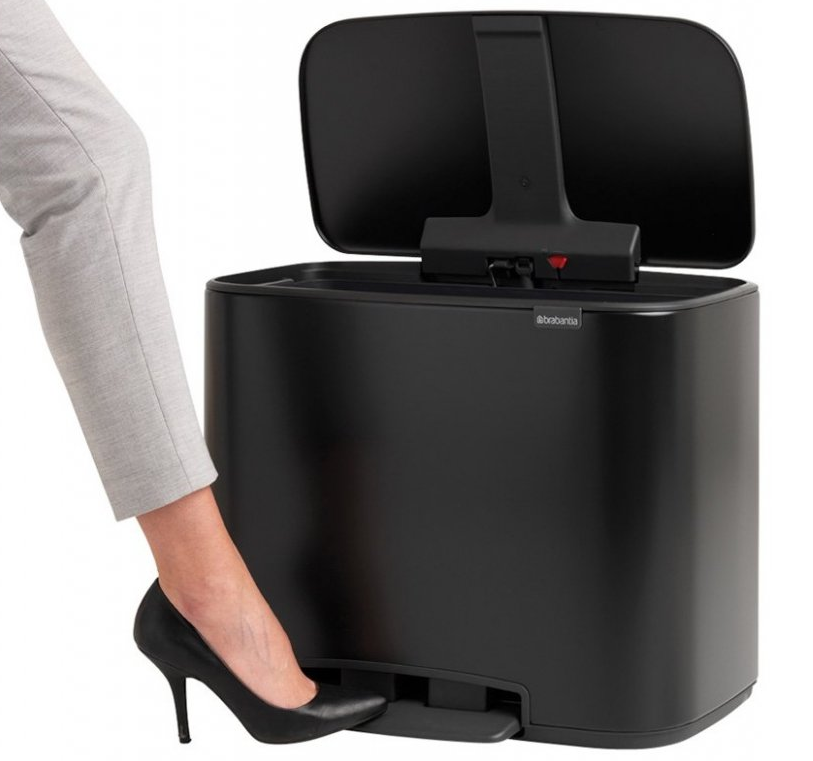 Treteimer BO 11 + 23 l, mattschwarz, Brabantia