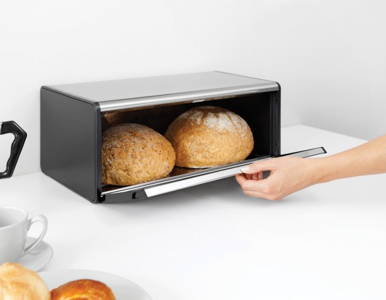 Klappbrotkasten FALL FRONT, Fingerprint Proof, Stahl matt, Brabantia