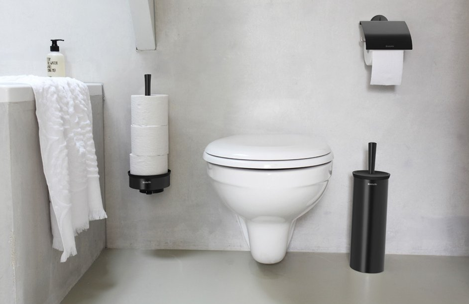 Toilettenpapierhalter, schwarz, Brabantia