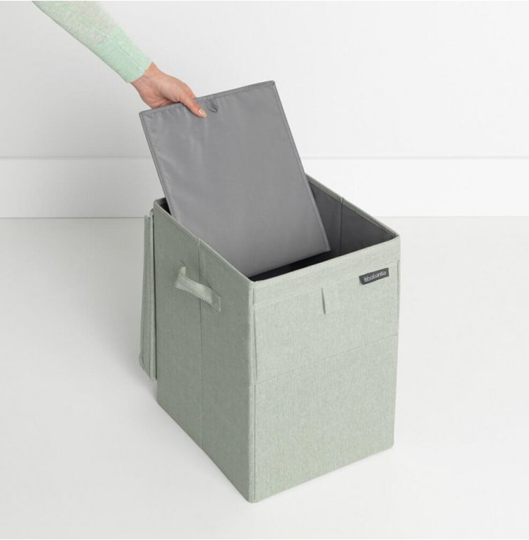Wäschekorb 35 l, stapelbar, grün, Brabantia