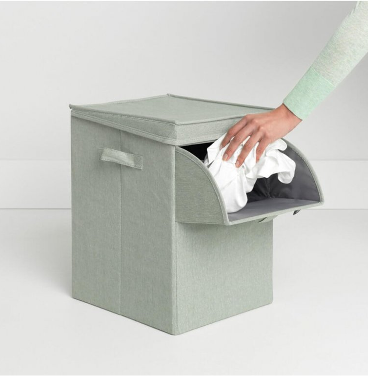 Wäschekorb 35 l, stapelbar, grün, Brabantia