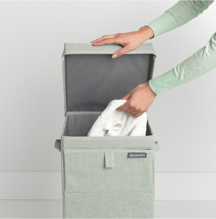 Wäschekorb 35 l, stapelbar, grün, Brabantia
