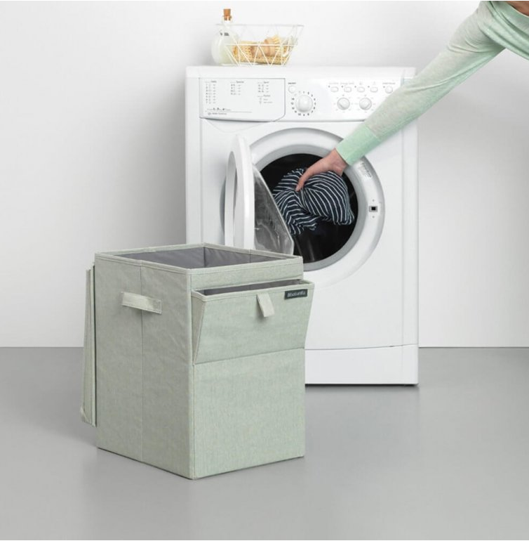 Wäschekorb 35 l, stapelbar, grün, Brabantia