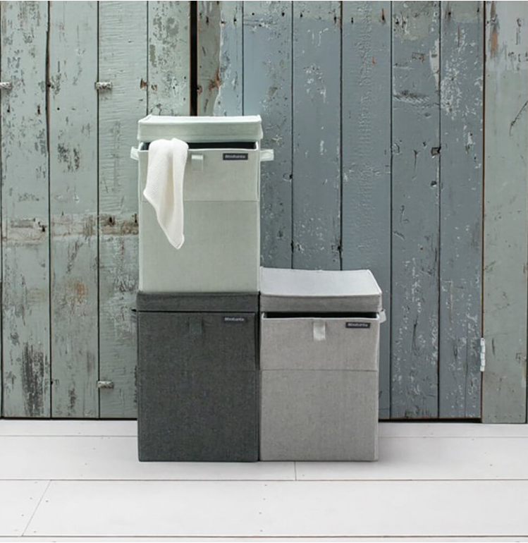 Wäschekorb 35 l, stapelbar, grün, Brabantia