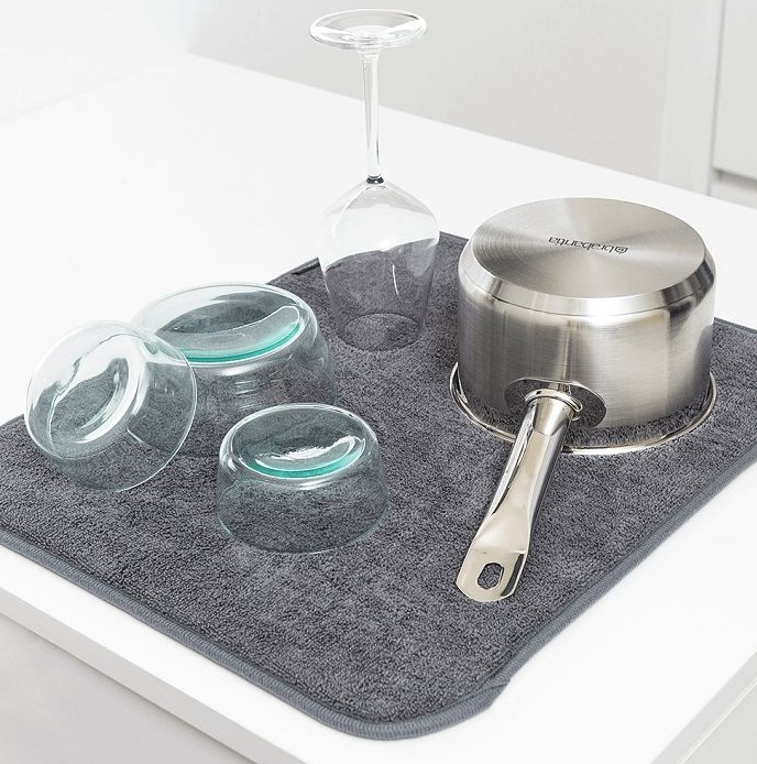 Abtropfmatte 40 x 47 cm, grau, Mikrofaser, Brabantia
