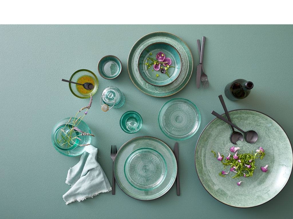Besteckset 16-teilig, schwarz, Bitz
