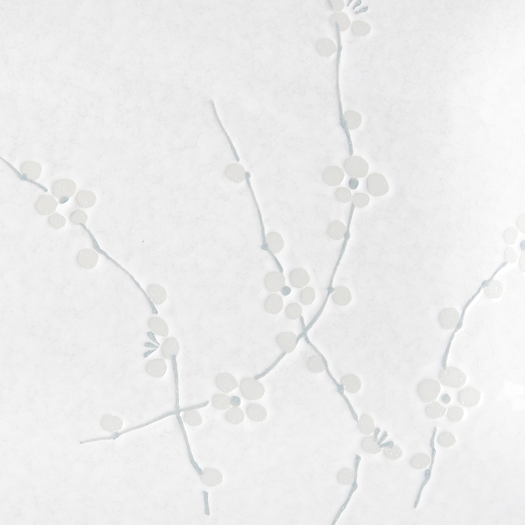 Servierteller WHITE BLOSSOM 33 x 19 cm, MIJ