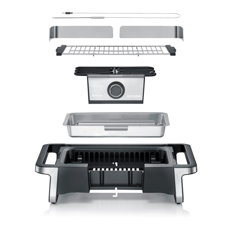 Elektro Tischgrill PG 8114 SENOA DIGITAL BOOST, 3000 W, Severin