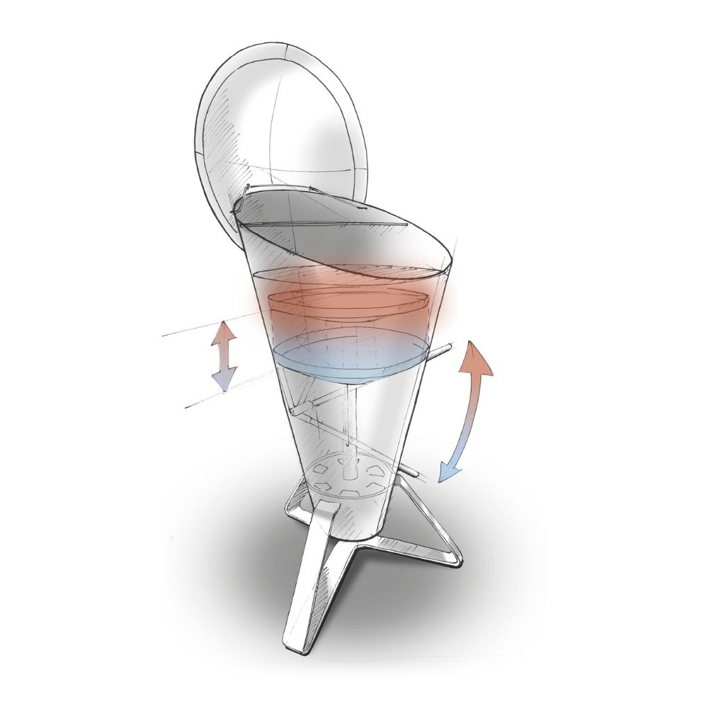 Holzkohlegrill CONE, Höfats
