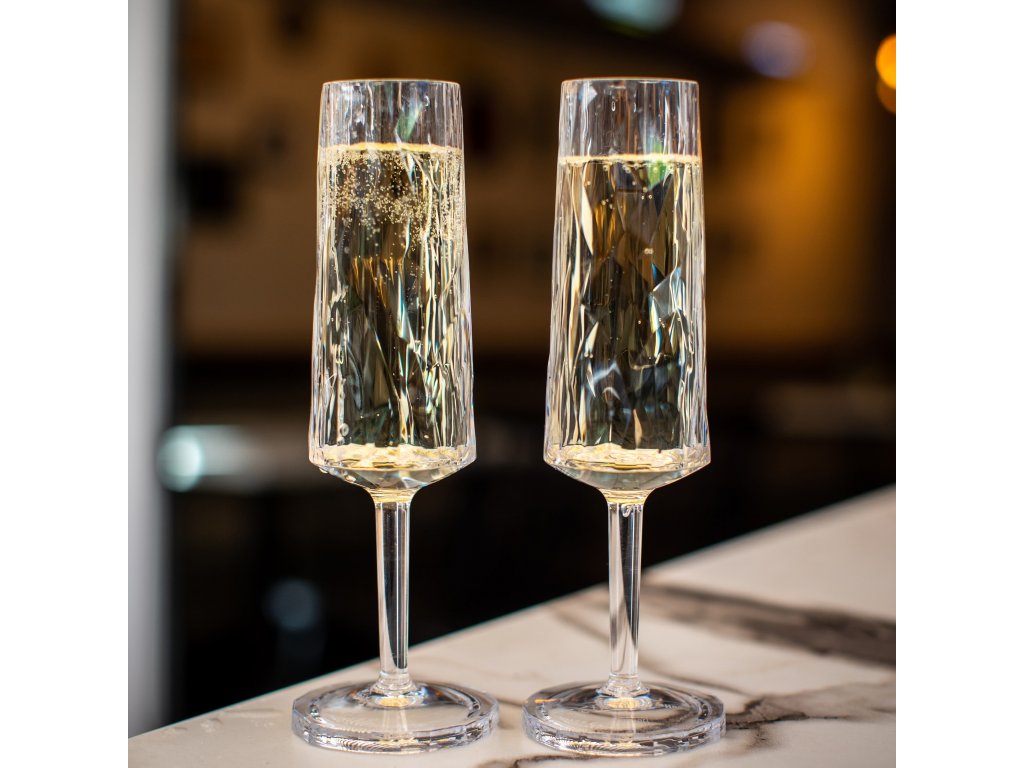Champagnerglas CLUB NO. 14 Koziol 100 ml, unzerbrechlich, crystal clear
