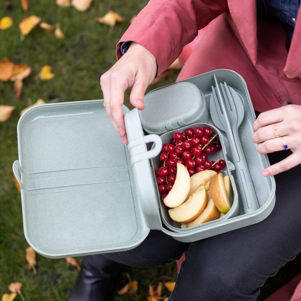 Lunchbox Set PASCAL READY, mit Reisebesteck, hellblau, Koziol