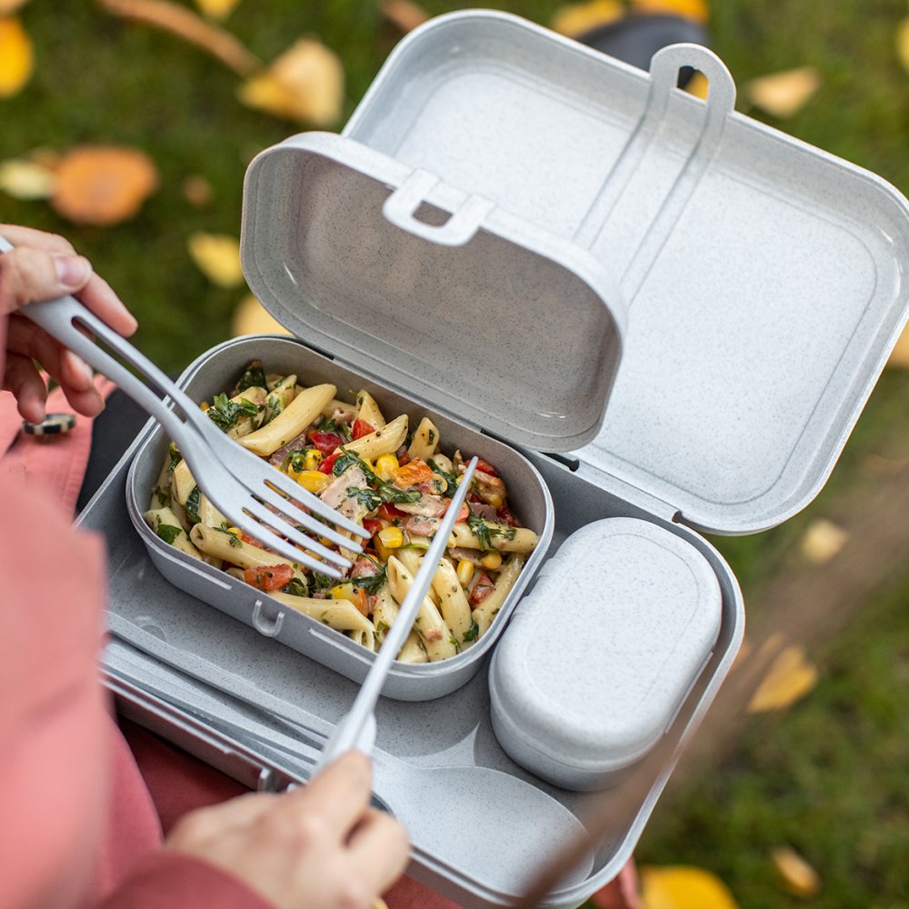Lunchbox Set PASCAL READY, mit Reisebesteck, hellblau, Koziol