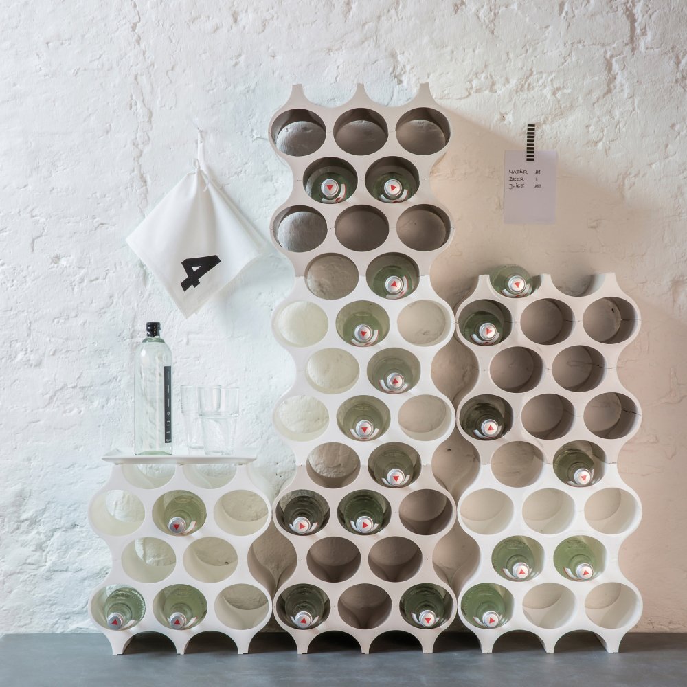 Weinflaschenregal SET-UP, White Cotton, Koziol