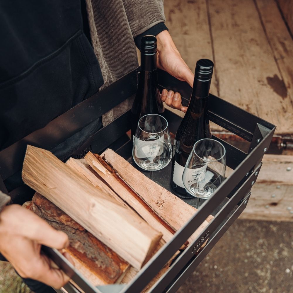 Feuerkorb CRATE 40×30×27 cm, Cortenstahl, Höfats