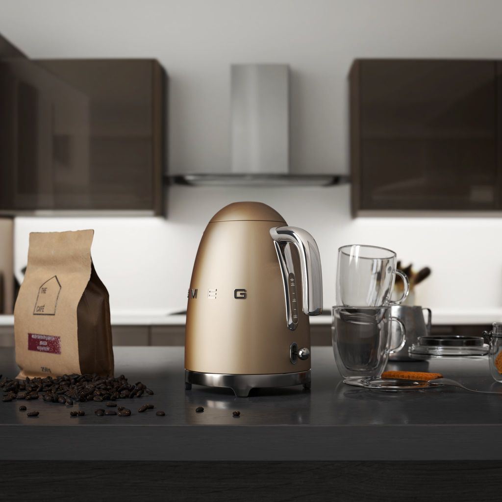 Wasserkocher KLF03CHMEU 1,7 l, mattgold, Smeg