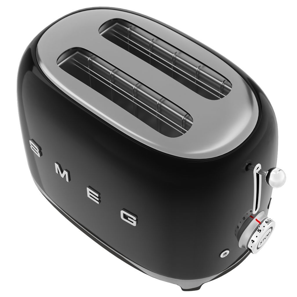 Toaster TSF01BLEU, 2 Scheiben, schwarz, Smeg