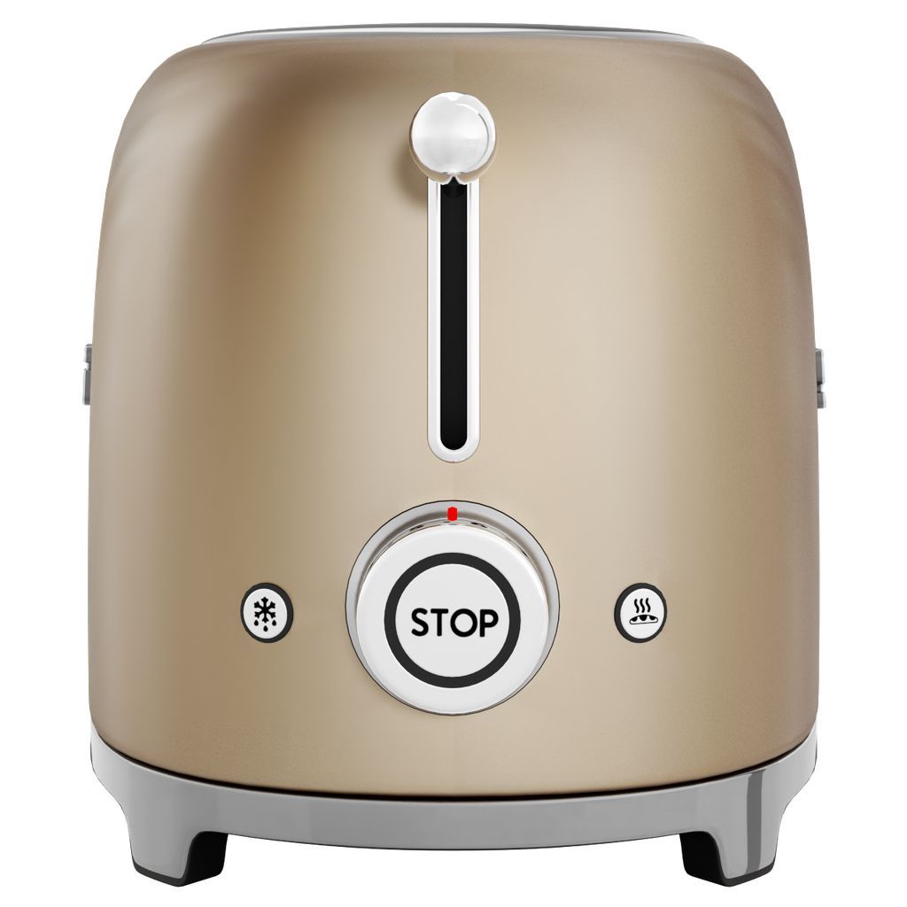 Toaster TSF01CHMEU, 2 Scheiben, mattgold, Smeg