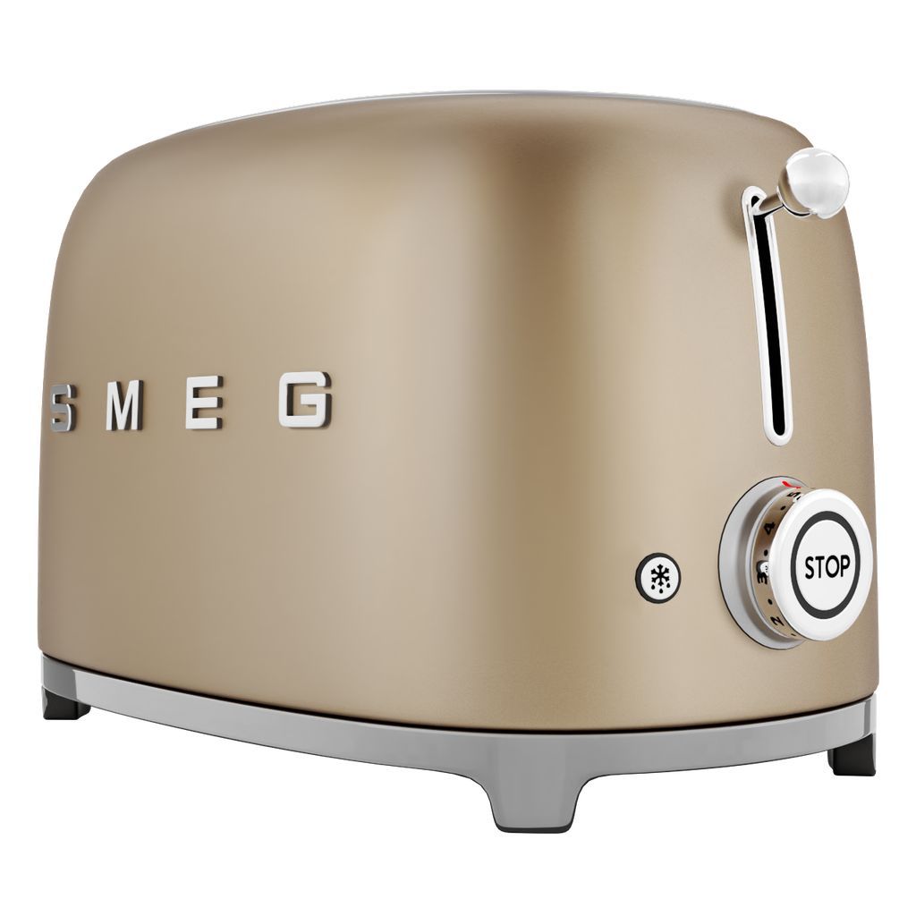 Toaster TSF01CHMEU, 2 Scheiben, mattgold, Smeg